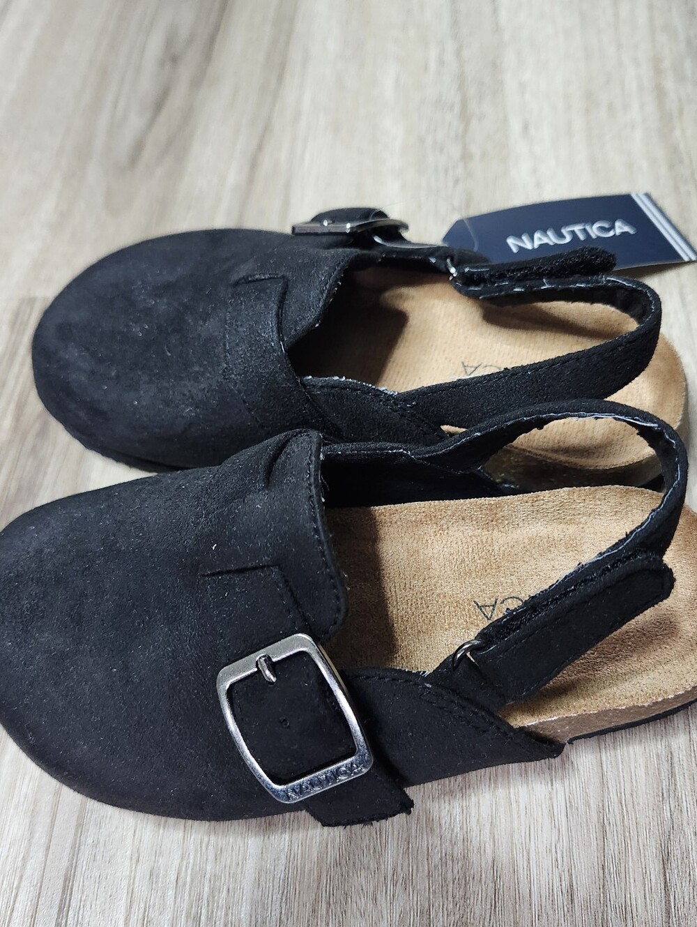 Nautica Black Slip On Kids Berlin Clogs Size 10 Boys Girls Unisex Comfort NEW - Picture 3 of 6